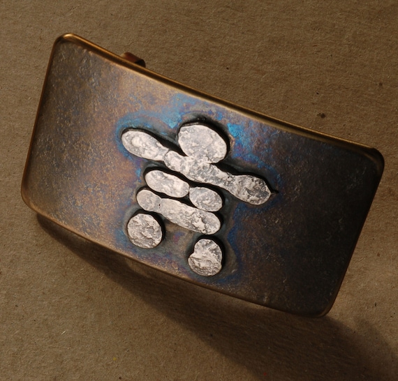 Canadian Bronze Inuit Inukshuk Belt Buckle Hypoallergenic Accessories Canadian Gifts Forged Rustic Belt Buckle fits 1.5" Belt for Blue Jean