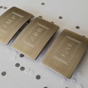 Conjunto de cinturón y hebilla con monograma para trajes Regalos personalizados Regalos a medida para hombres Accesorios personalizados con monograma Regalos para caballeros