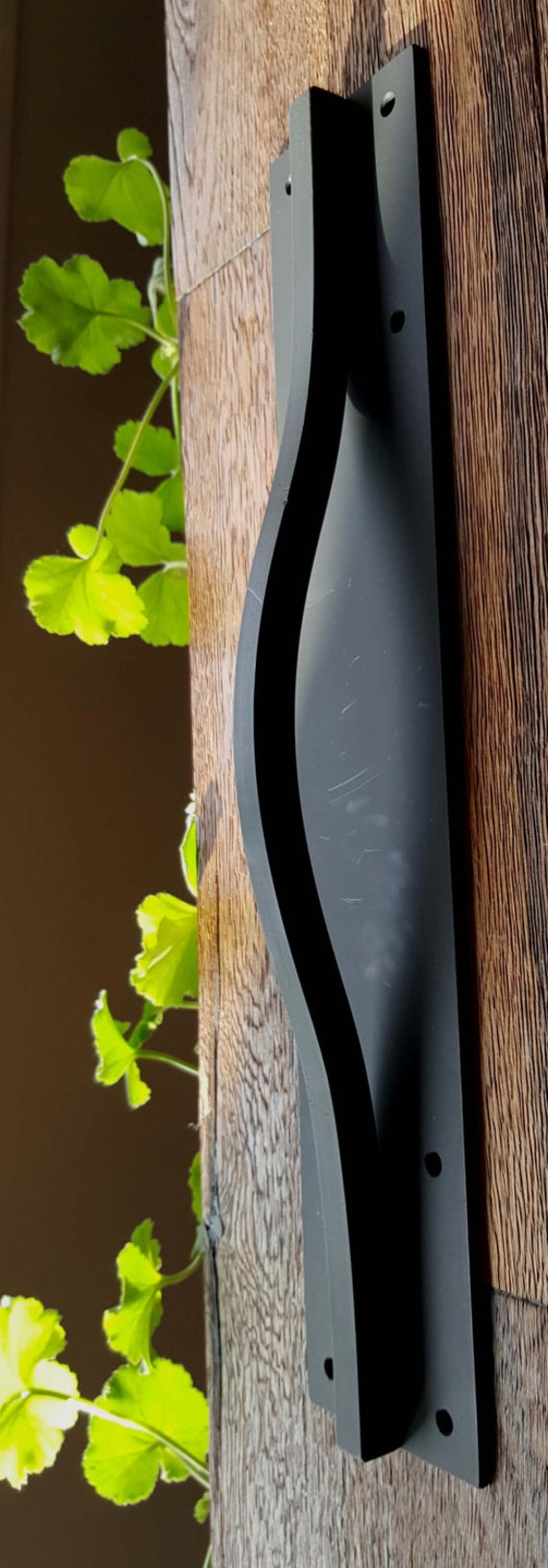Architectural Hardware - Door Pull Black - Hand Forged Metal Hardware - Custom Steel Door Handle -Mounting Hardware- Pre Drilled - Custom