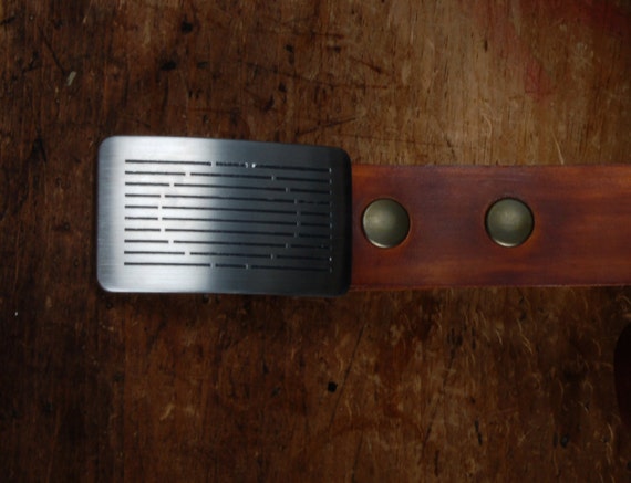 Classic Silver Golf Belt Buckle with 1.25" Hand Dyed Woodgrain Belt for Avid Golfers HypoAllergenic Accessories Hand Forged Stainless Steel