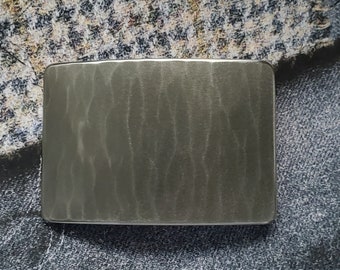 Scottish Kilt Belt Buckle Hand-Forged Buckle Fits 2-1/4"  Wide Belt Silver Woodgrain Buckle Scottish Kilt Accessory Stainless Steel Buckle