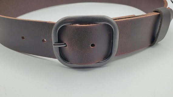 Simple Belt & Buckle Unisex Gift Choose Your Colour Combo for Work Dress or Blue Jeans 1-1/2" Belt w choice of Buckle Colour
