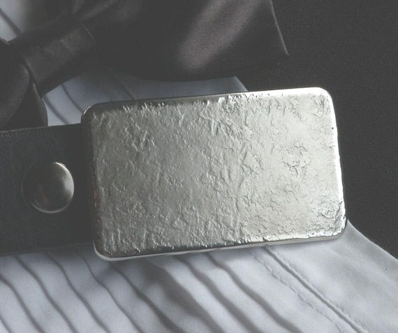 Belt Buckle Hand Forged Buckle Stainless Steel Anvil Textured Classic Jean Buckle Hypoallergenic Buckle Buckle For 1.5" Leather Belt