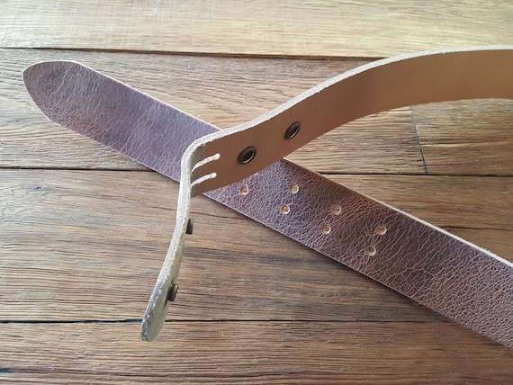 Leather Belt with Snaps, Two Rows of Holes, Belt for Jeans, Unisex Belt for Suit, Custom Cut Leather Belt, 5 Belt Colours, Made to Measure,