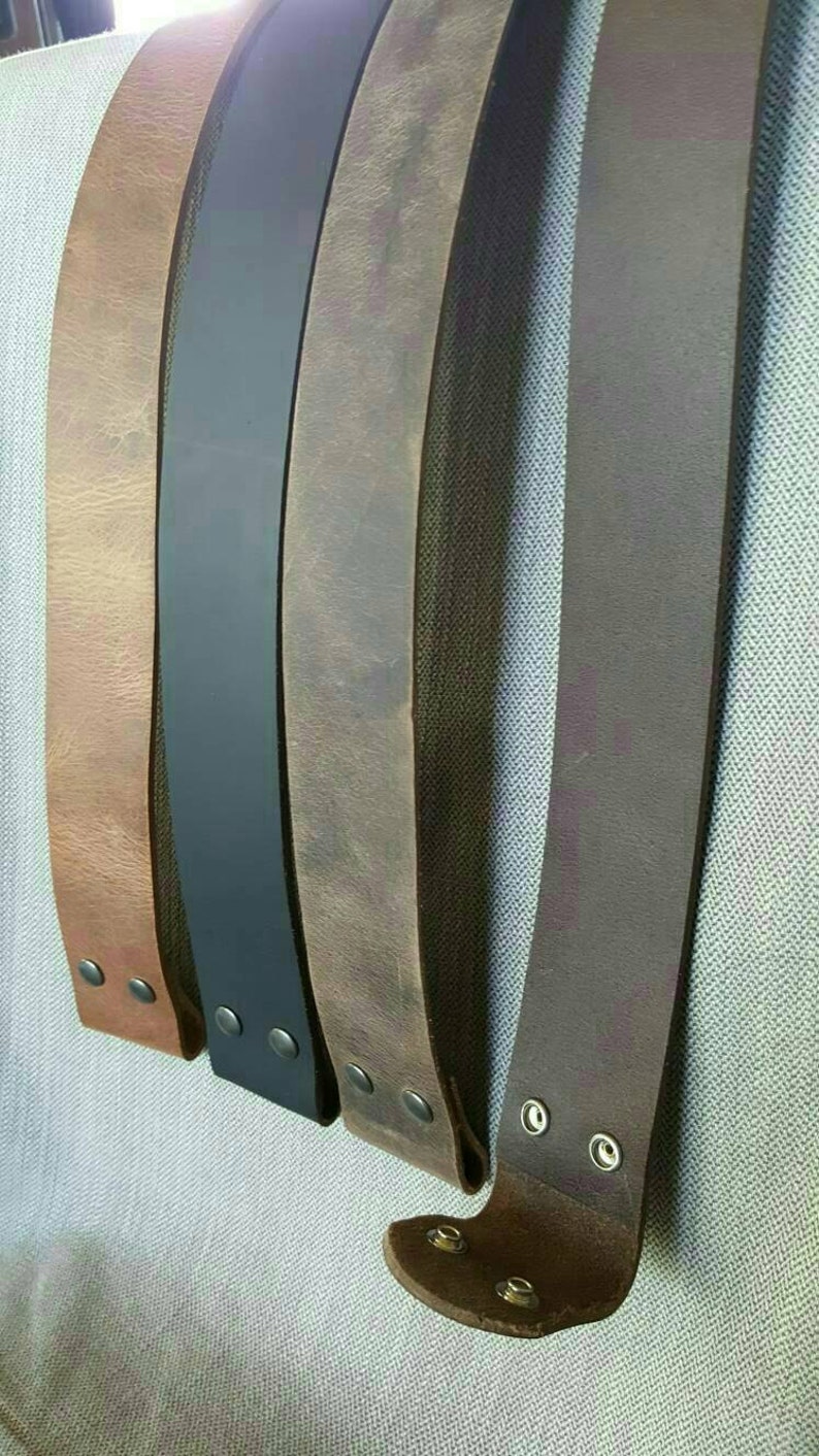 2 Leather Belt for Jean or Kilt INTERCHANGEABLE Belt image 1
