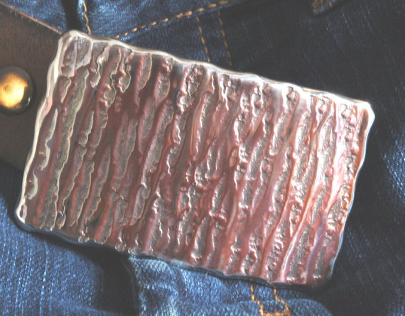 Salmon Outdoor Gear ~ Jean Belt Buckle Hand Forged Stainless Steel Waterproof Buckle Fits 1-1/2" Belt For Jeans Signed Original Belt Buckle