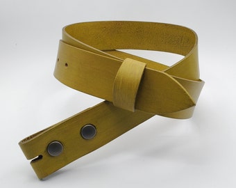 JLynch Yellow Snakeskin & Beige Leather Cinch Belt, Szs M-XL Metallic Faux-snakeskin Gold Belt For Women | Factory main image 3