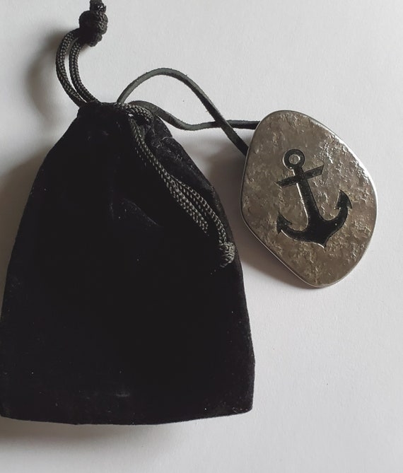 Nautical Gift, Sailor's Gift, Boat or Anchor Pendant, Sailing Necklace, Hypoallergenic, Sailing Gift, Freeform Pendant, Hand Forged Necklace