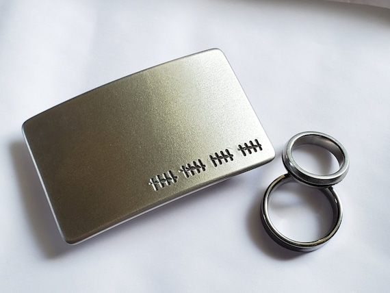 Belt & Buckle Anniversary Gift For Him or Her Customize for Any Occasion Personalized Tally Buckle or Roman Numeral  w/ Leather Snap Belt