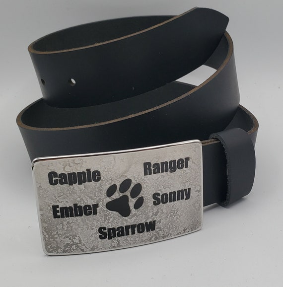 Personalized Dog Paw Print Belt Buckle Customized Gift Pet Lover's Gift Paw Pet Condolence Gift Animal Pet Keepsake Pet Gift New Dog Owner