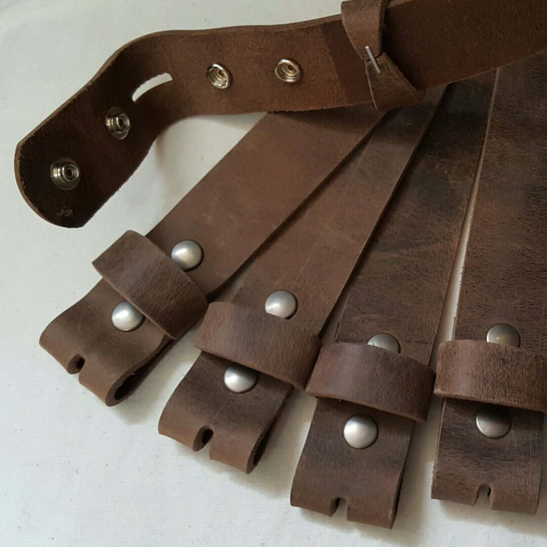 Leather Snap Belt, ONLY, Fawn Brown, Leather Belts for Suits, Belt for