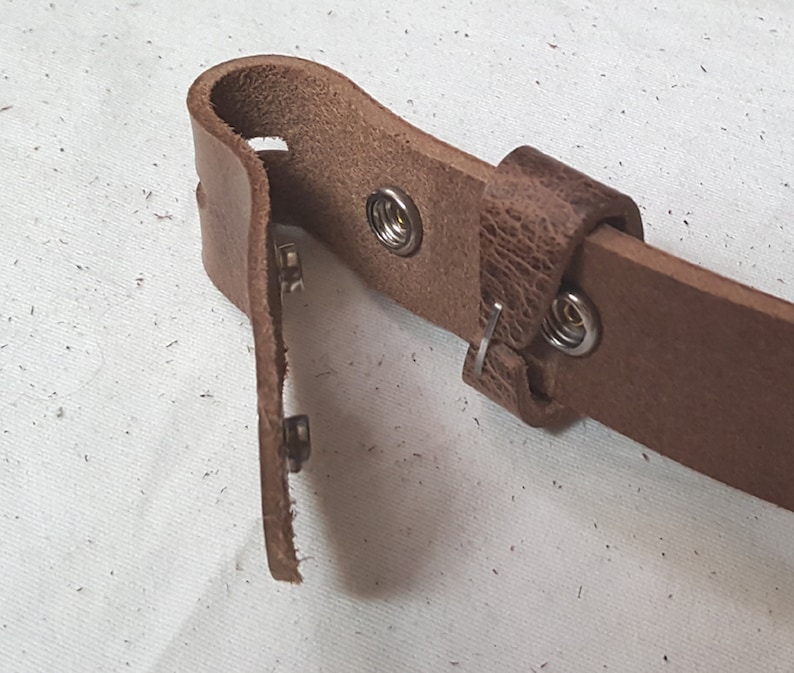 Leather Belt With SNAPS for Jeans or Suits Custom Cut Oiled Etsy