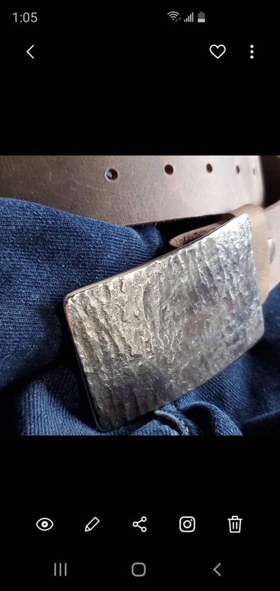 2" Wide Belt and Hand Forged Belt Buckle, 5 Belt Colour Choices, Outdoor Gear, Workwear, Hesvy Duty Accessories, Unisex Gift