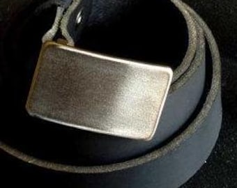 Silver C-shape Belt Buckle, Geometric Design Buckle, Men display picture 3