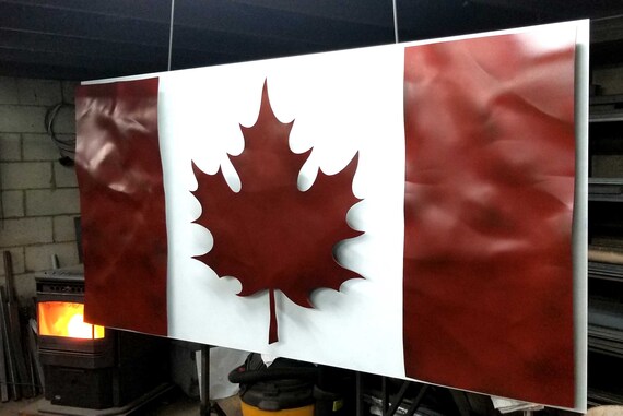 Canadian Flag, Wall Mounted Canadian Flag, Corporate Office Gift, Corporate Gift, Interior Canadian Made Flag To Hang, Canadian Office Decor