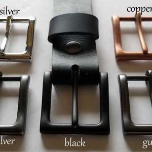 Simple Buckle Variety of Colors Available Buckle for 1-1/2&quot; Wide Leather Belt w/Snap Belt for Jeans Father&#39;s Day Gift Mother&#39;s Day Gift