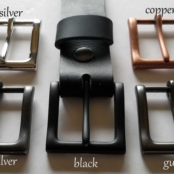 Simple Buckle Variety of Colors Available Buckle for 1-1/2" Wide Leather Belt w/Snap Belt for Jeans Father's Day Gift Mother's Day Gift