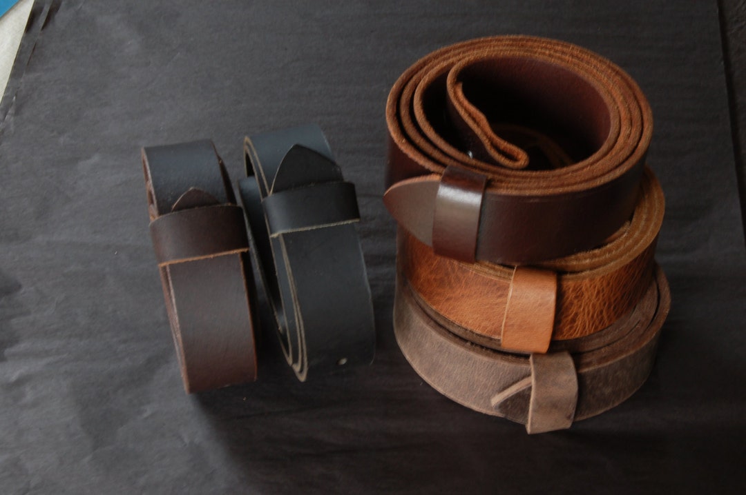 Leather Belt With SNAPS for Jeans or Suits, Custom Cut Leather Belts ...
