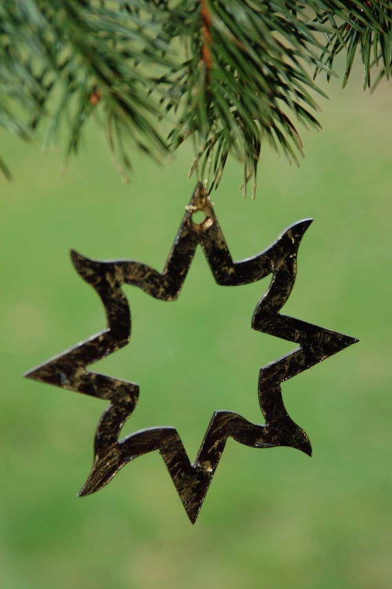 Metal Stars ~ Hand Painted with Pendant for Hanging ~ Tree Ornament, Gift Bags, Housewarming Gift~ Baby's First Ornament ~ Window Display