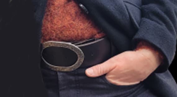 2" Leather Belt & Hand Forged Oval Belt Buckle SET, Motorcycle Belt and Buckle, Kilt Belt, Custom Cut, Four Leather Belt Colours Avail.