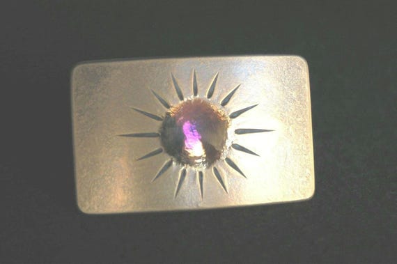 Buckle, You Are My SUNSHINE, Purple, Gold Hand Forged Buckle, Handmade Gift, Hypoallergenic Accessory, Stainless Steel Buckle Fits 1.5" Belt