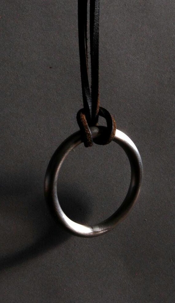 Round Necklace, Circle of Life Pendant Hypoallergenic Silver or Gold availableUnisex Accessories Jewelry Leather Strap & Bag Incl.