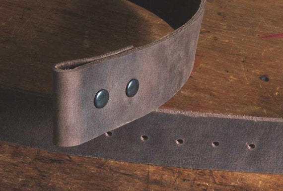 2(Two)Inch Wide Belt Full Grain Buffalo Leather Fawn, Brown, Black Great for Woodworker, Gun Belt, Kilt Belt Custom Cut to your Waist Size