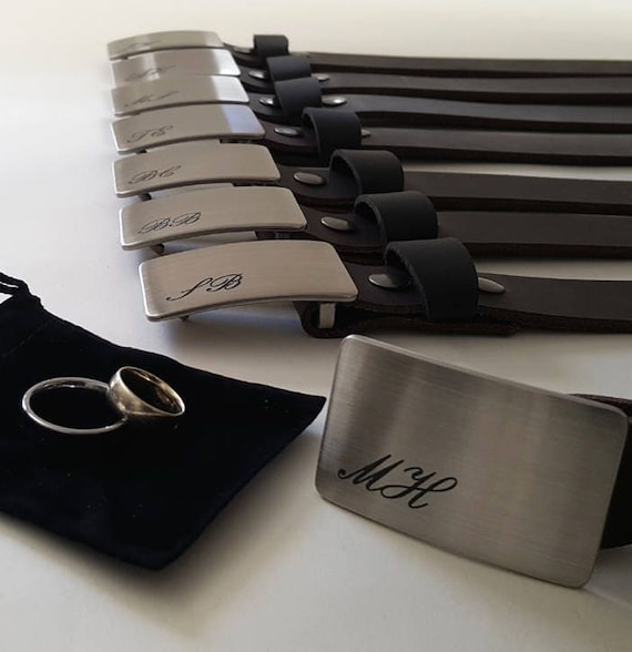 Monogrammed Buckles & Belts Unisex Personalized Belts and Buckles Wedding Keepsake Groom and Groomsmen Gift Boyfriend Gift Best Man Gift