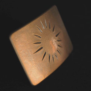 Sun Belt Buckle Sunburst Buckle Hypoallergenic Stainless Steel SUNSHINE Buckle SIGNED ORIGINAL Hand Forged Belt Buckle for Jeans Silver/Gold