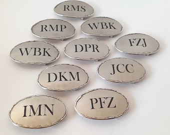 Personalized Oval Belt Buckle, Hand Forged Bronze, Western Rodeo Style