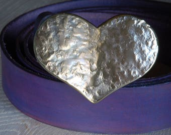 Belt Buckle, Mother's Heart, Mother's Day, Love Gift, Sweet 16, Heart Shaped Buckle, Anniversary Gift, Buckle Fits 1-1/2" Leather Belt