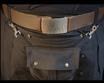 KILT Buckle, Hand Forged Scottish KILT Buckle, Hypoallergenic, Custom Sizes Made to Order, Stainless Steel, Buckle fits a 2 Inch Kilt Belt