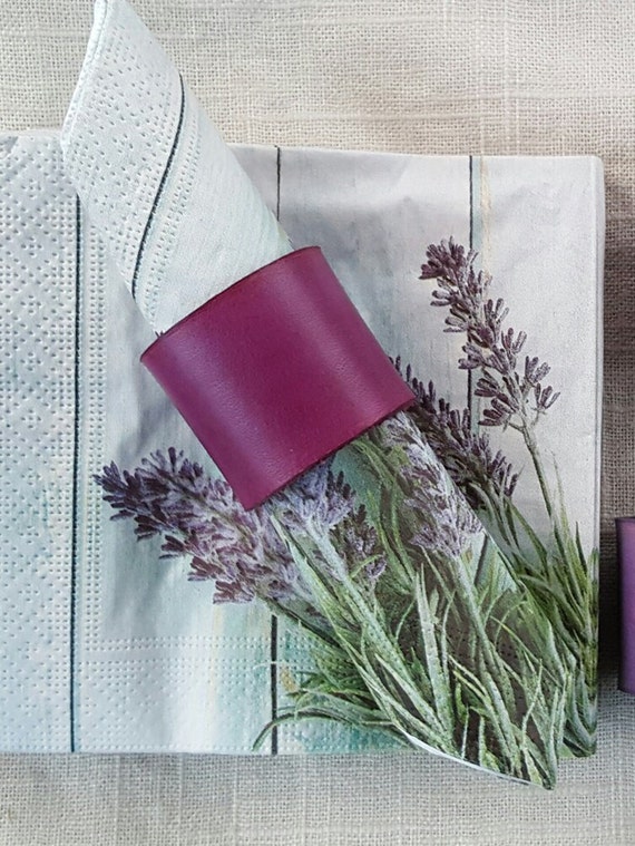 Casual Dining Napkin Ring Leather Rings Chartreuse Purple Orange Sand Alfresco Table Accessories Housewarming Hostess Gift Home Decor