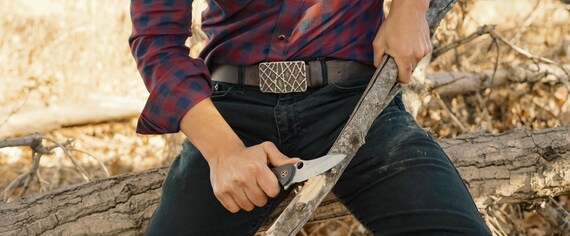 Belt Buckle, Bronze or Silver, Original, Hypoallergenic Accessories, Belt Buckle fits 1-1/2" Full Grain Buffalo Leather Belt for Jeans