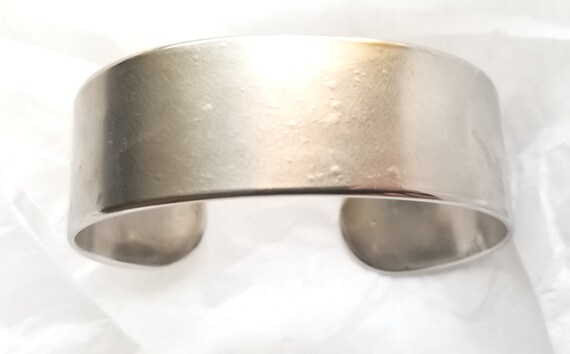 Cuff Hand Forged Silver Bracelet ~ Anvil Textured ~ Stainless Steel Anniversary Gift ~ Bridesmaid Gift ~ Signed Original ~ Gifts for Her/Him