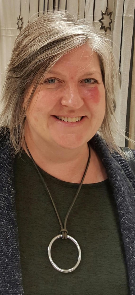 Round Necklace, Circle of Life Pendant Hypoallergenic Silver or Gold availableUnisex Accessories Jewelry Leather Strap & Bag Incl.