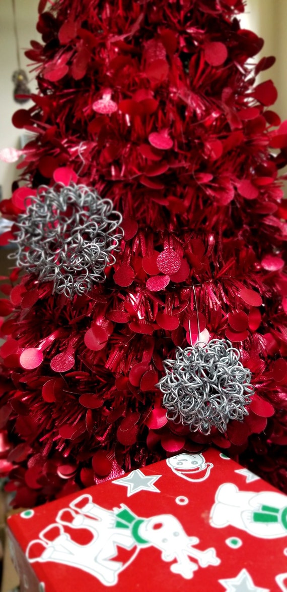 Christmas Tree Decor, Wire Balls, Twisted Metal, Metal Ornaments, Holiday Balls, Handmade Holiday Decorations, Commercial Interior Decor
