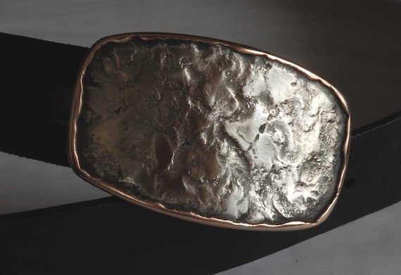 Canadian Blacksmith Belt Buckle Hand Forged Hypoallergenic Buckle Stainless Steel Bronze UNIsex Jean Buckle for 1.5" Belt and Gift Bag