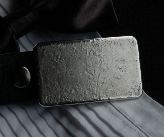 Belt Buckle, Gentlemen's Stainless Steel Gift, Classic,Mens Suit Buckle, Hypoallergenic Accessory, Signed Original For 1.25" Leather Belt