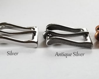 1-1/2" Leather Belt with Snaps & Simple Buckle for Jeans