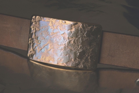 Buckle for Jeans Made in Canada Hand Forged Bronze Anniversary Stainless Steel Buckle One of a Kind Unisex Buckle For 1-1/2" Belt For Jeans