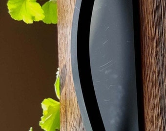 Hand Forged Metal Barn Door Pull: Black Steel Handle (15" X 3")