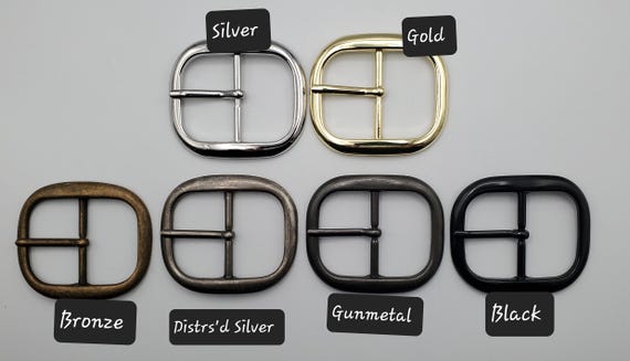 Simple Belt & Buckle Unisex Gift Choose Your Colour Combo for Work Dress or Blue Jeans 1-1/2" Belt w choice of Buckle Colour