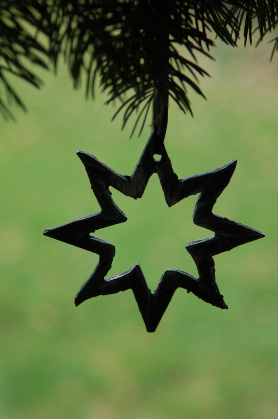 Star Ornament, Hand Painted Metal Star, Babes 1st Christmas, Tree, Mantel, Hostess Gift, Stocking Stuffer, Home Decor, Decoration, Handmade