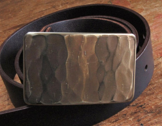 SET Authentic Canadian Wood Grain Bronze SUIT Belt Buckle Hand Forged Stainless Steel HypoAllergenic For 1.25" Belt For Suit ~ Gift for Him