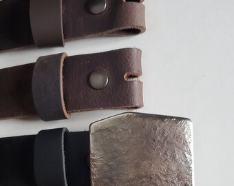 Hexagon Buckle & Belt Unisex Buckle and Leather Belt