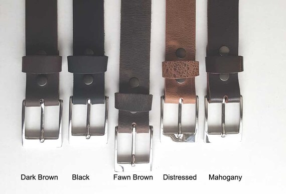 Fawn Brown Leather Belt & Buckle with Snaps, Belt Keeper- Grooms Groomsmen's Gifts-  1-1/4" wide Belt for Suits -Gifts for Guys or Gals