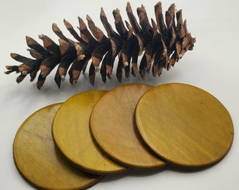 Hand-Dyed Leather Coaster Set, Funky Drink Coasters, Housewarming Gift