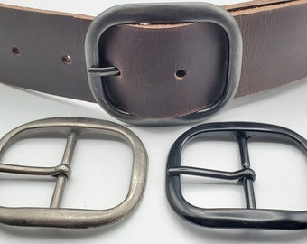 Simple Belt & Buckle Unisex Gift Choose Your Colour Combo for Work, Dress or Blue Jeans 1-1/2" Belt w choice of Buckle Colour