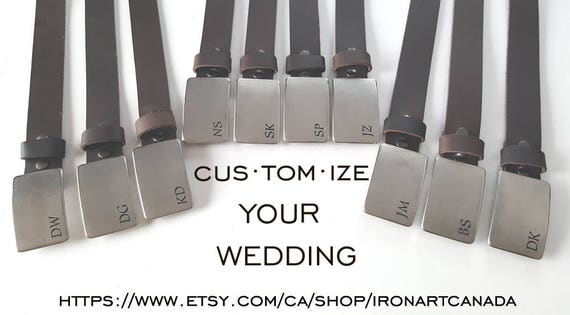 Customized Buckles & Belts, Personalized Groomsmen's Gifts, Monogrammed Wedding Keepsake, Groom and Groomsmen Gift, Boyfriend Gift, Best Man